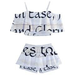 Kids  Off Shoulder Skirt Bikini 