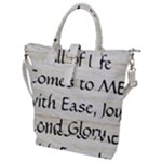 All of Life Come to Me with Ease Joy And Glory 1 Buckle Top Tote Bag