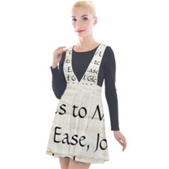 Plunge Pinafore Velour Dress 