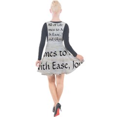 Plunge Pinafore Velour Dress 