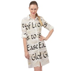 Long Sleeve Mini Shirt Dress 