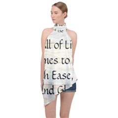 Halter Asymmetric Satin Top 