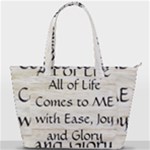 All of Life Come to Me with Ease Joy And Glory 1 Back Pocket Shoulder Bag 