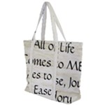 All of Life Come to Me with Ease Joy And Glory 1 Zip Up Canvas Bag