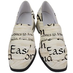 Women s Chunky Heel Loafers 
