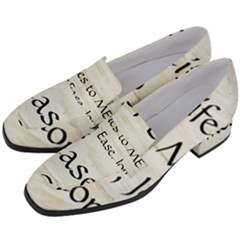 Women s Chunky Heel Loafers 