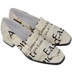 Women s Chunky Heel Loafers 