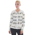 All of Life Come to Me with Ease Joy And Glory 1 Velvet Zip Up Jacket