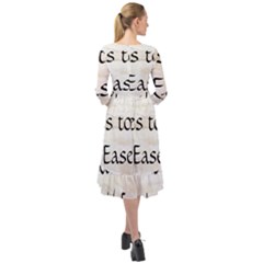 Ruffle End Midi Chiffon Dress 