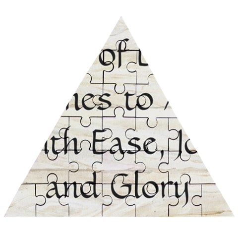 All of Life Come to Me with Ease Joy And Glory 1 Wooden Puzzle Triangle from ArtsNow.com