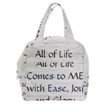 All of Life Come to Me with Ease Joy And Glory 1 Boxy Hand Bag
