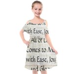 All of Life Come to Me with Ease Joy And Glory 1 Kids  Cut Out Shoulders Chiffon Dress