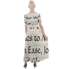 Button Up Short Sleeve Maxi Dress 