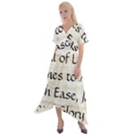 All of Life Come to Me with Ease Joy And Glory 1 Cross Front Sharkbite Hem Maxi Dress