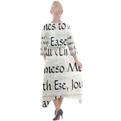 Quarter Sleeve Wrap Front Maxi Dress 