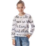 All of Life Come to Me with Ease Joy And Glory 1 Kids  Long Sleeve Tee with Frill 
