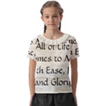 All of Life Come to Me with Ease Joy And Glory 1 Kids  Frill Chiffon Blouse