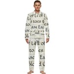 All of Life Come to Me with Ease Joy And Glory 1 Men s Long Sleeve Velvet Pocket Pajamas Set