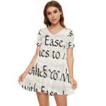 All of Life Come to Me with Ease Joy And Glory 1 Tiered Short Sleeve Babydoll Dress
