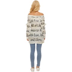 Off Shoulder Chiffon Pocket Shirt 