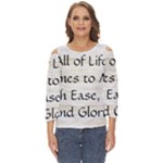 All of Life Come to Me with Ease Joy And Glory 1 Cut Out Wide Sleeve Top