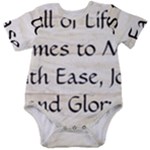 All of Life Come to Me with Ease Joy And Glory 1 Baby Short Sleeve Onesie Bodysuit