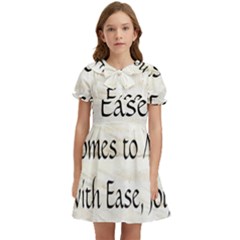 Kids  Bow Tie Puff Sleeve Dress 
