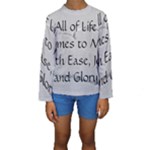 All of Life Come to Me with Ease Joy And Glory 2 Kids  Long Sleeve Swimwear