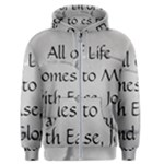 All of Life Come to Me with Ease Joy And Glory 2 Men s Zipper Hoodie