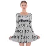 All of Life Come to Me with Ease Joy And Glory 2 Long Sleeve Skater Dress