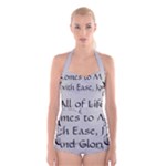 All of Life Come to Me with Ease Joy And Glory 2 Boyleg Halter Swimsuit 