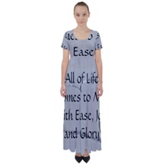 High Waist Short Sleeve Maxi Dress 