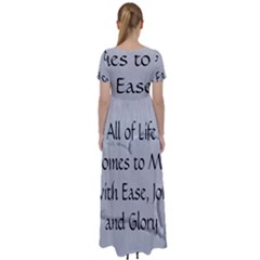 High Waist Short Sleeve Maxi Dress 