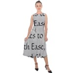 All of Life Come to Me with Ease Joy And Glory 2 Midi Tie-Back Chiffon Dress