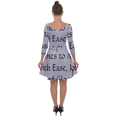 Quarter Sleeve Skater Dress 