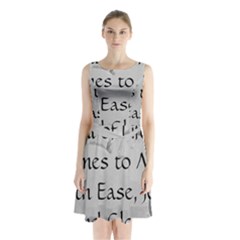 Sleeveless Waist Tie Chiffon Dress 