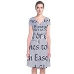 All of Life Come to Me with Ease Joy And Glory 2 Short Sleeve Front Wrap Dress