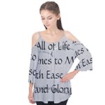 All of Life Come to Me with Ease Joy And Glory 2 Flutter Sleeve Tee 