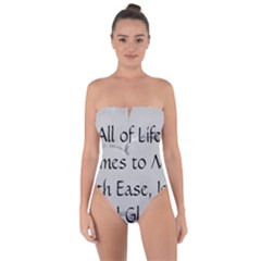Tie Back One Piece Swimsuit 