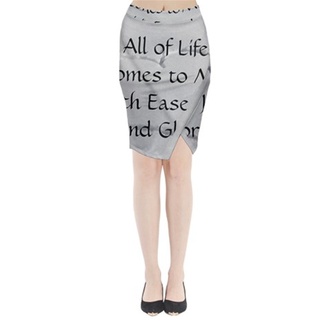 All of Life Come to Me with Ease Joy And Glory 2 Midi Wrap Pencil Skirt from ArtsNow.com