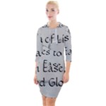 All of Life Come to Me with Ease Joy And Glory 2 Quarter Sleeve Hood Bodycon Dress