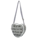 All of Life Come to Me with Ease Joy And Glory 2 Heart Shoulder Bag