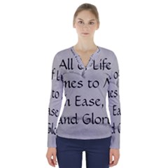 V-Neck Long Sleeve Top 