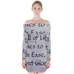 All of Life Come to Me with Ease Joy And Glory 2 Long Sleeve Off Shoulder Dress