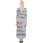 All of Life Come to Me with Ease Joy And Glory 2 Quarter Sleeve Wrap Maxi Dress