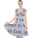All of Life Come to Me with Ease Joy And Glory 2 Cap Sleeve Front Wrap Midi Dress