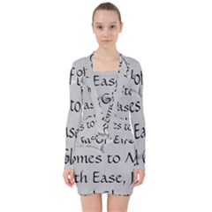 V-neck Bodycon Long Sleeve Dress 