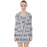 All of Life Come to Me with Ease Joy And Glory 2 V-neck Bodycon Long Sleeve Dress