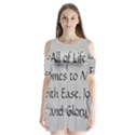 Shoulder Cutout Velvet One Piece 