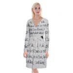 All of Life Come to Me with Ease Joy And Glory 2 Long Sleeve Velvet Front Wrap Dress
